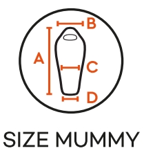 Dimensions sac de couchage Mummy Ferrino